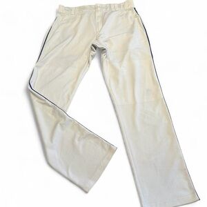 Under Armour Authentic Baseball Pants White Blue Piped Long Pants XXL